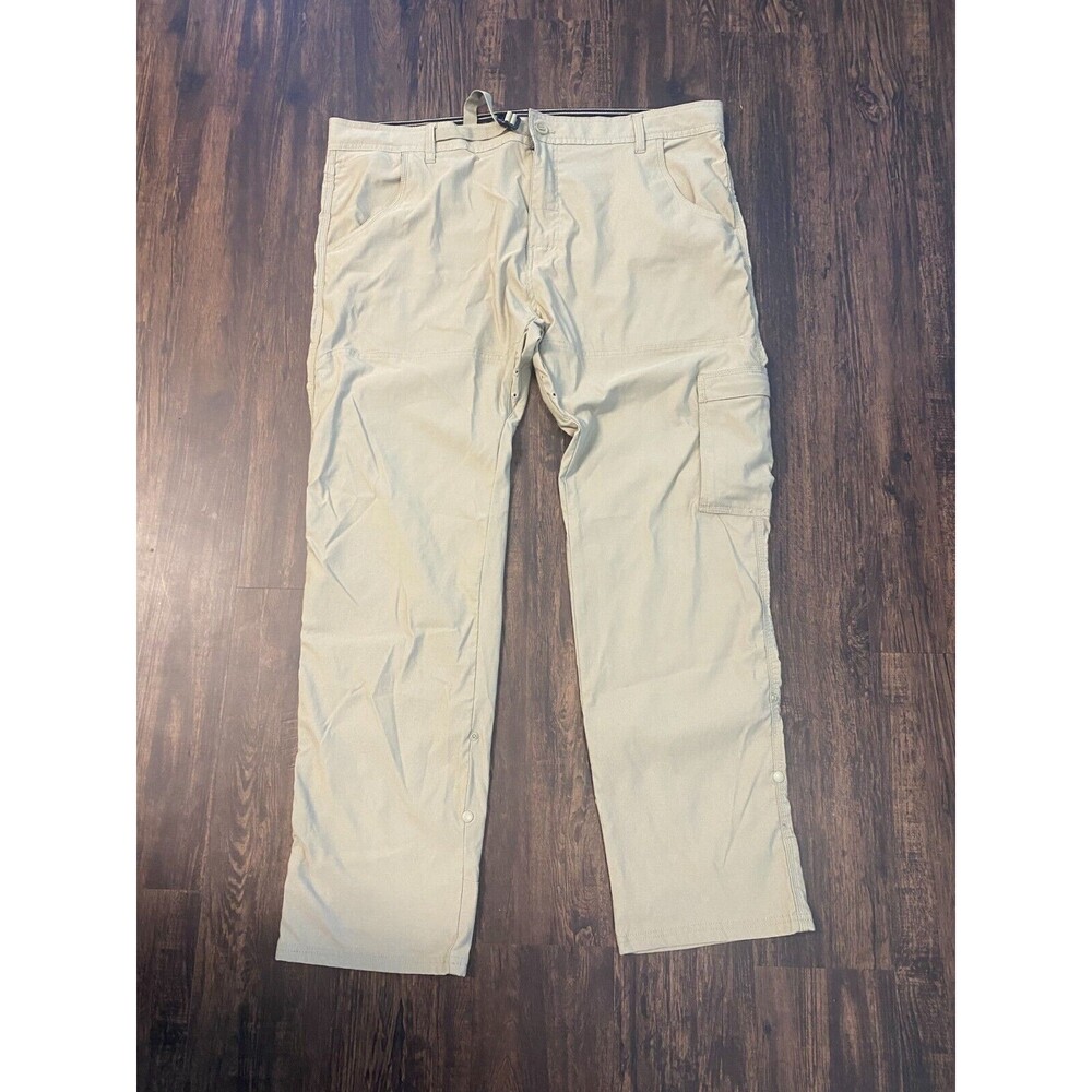 prAna Men's Stretch Zion Slim Pant II 42x32 (43x31*) Khaki Slim Fitbelted